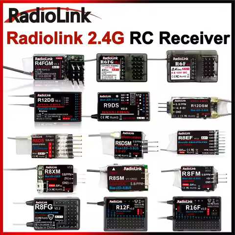 Radiolink R12DSM R12DS R9DS R8SM R8EF R8FM R8F R7FG R6DSM R6DS R6FG R6F R4FG R4F RC Receiver 2.4G fo