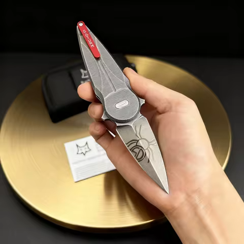FX-551- Golden Cicada N690 steel Folding Knife, Portable mini knife, Emergency rescue tool, pocket k