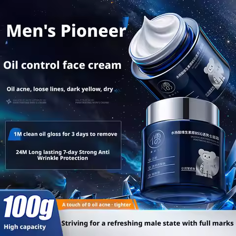 RUYI Salicylic Acid Vitamin B5 Men's Face Cream Refreshing Hydrating Soothing Repairing Moisturizer