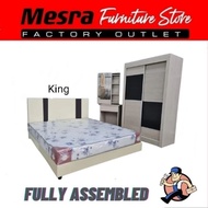 Bedroom set 4x6ft with King bed/ Set bilik tidur 4x6 kaki