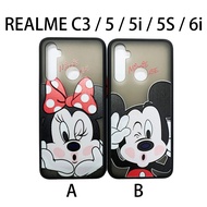 Realme C3/5/5i/5s/6i Frosted Matte Fasion Cartoon Design Dualtone Phone Case