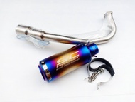 ชุดท่อ Click 125i ชุดท่อ Click150i ท่อclick125i ท่อclick150i +ปลายท่อเอสซีสีรุ้งยาว 9.5นิ้ว