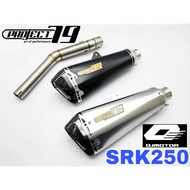 Exhaust SRK250 Slip On Piping Stainless Steel Project79 Muffler Project 79 QPM23SV/BK/CB Ekzos QJMot