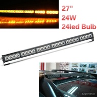 12V 24LED Car Truck Emergency Warning Strobe Lights Flashing Light Bar Waterproof Car Roof Signal Lamp LED Work Light Ba