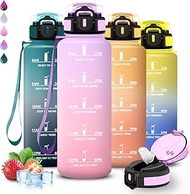 Drinking Bottle - 1 5 Litre Sports Water Bottle with Straw, Easy to Clean, Leak-Proof Water Bottle, 