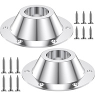 2Pcs RV Table Base Aluminium Alloy RV Pedestal Table Base Flange Standard RV Table Floor Mounting Ba