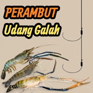 MATA READY-TO-USE GIANT FRESHWATER PRAWN RIG. SHRIMP HAIR FOR DEADLY EYES. 2-EYE HAIR. SHRIMP HOOK.