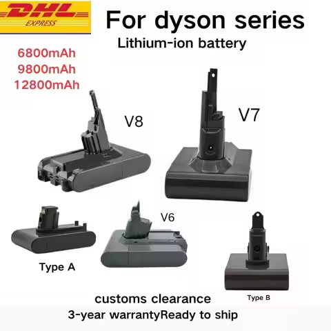 For Type A B V6 V7 V8Vacuum Cleaner rechargeable Battery for Dyson Series SV07 DC62 DC58 DC31 Absolu