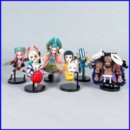 Comic 6pcs One Piece Action Figure Wano Country Hiyori Kikunojo Kaidou Yamato Bonney Model Dolls Toys For Kids Gifts