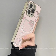 Mirror Bean Paste Powder Cat OPPOReno1211109865Phone Phone Case A97A72A58 Soft Case R17R15A11 Female