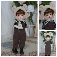 [Ready Stock] BJD 6 Points Overalls Suit BJD Baby Clothes