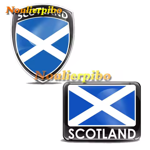 Scotland Scottish Gaelic Flag National Sticker 3D Gel Silicone Dome Vinyl Die Cut Decal Car Motorcyc