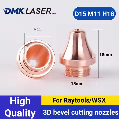 DMK 3D bevel laser cutting nozzles D15 M11 H18 single double layer high speed Supercharged for Rayto
