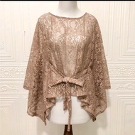 CARDIGAN BROKAT CROP OUTER BRUKAT CAPE KONDANGAN PESTA BAJU BROKLAT SERAGAM BRIDESMAID OUTFIT ATASAN
