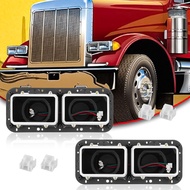 2PCS Headlight Black Housing Bases Compatible with Kenworth t600 t800 Peterbilt 378 379