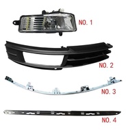 for Audi A6 C6 2009-2011 Front bumper fog lamp frame lower decorative strip electroplating strip bra