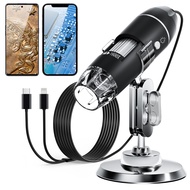 USB Digital Microscope Camera, Handheld HD Inspection Camera 50x-1600x Magnification with Adjustable
