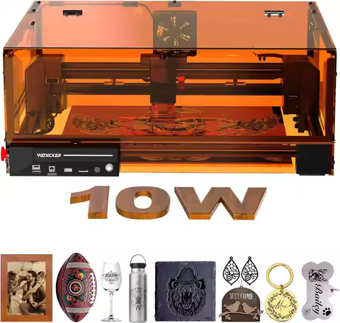 Laser Engraver, Woxcker L2 MAX 10W Enclosure Laser Cutter and Engraver Machine, 300x300mm Bed Size C
