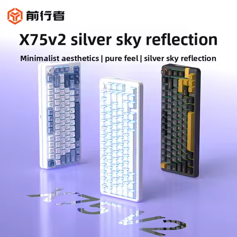 Pioneer X75 V2 Custom Wireless Bluetooth Tri-mode Mechanical Keyboard, Office Gaming Keyboard for De