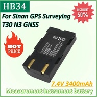 HB34 7.4V 3400mAh Battery for Sinan GPS Surveying Measurement Instrument T30 N3 GNSS Rechargeable Li