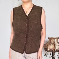 Brown Wool Vintage Vest