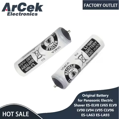 Original 3.7V 900mAh Rechargeable Battery for Panasonic Electric Shaver ES-ELV8 LV65 ELV9 LV90 LV94 