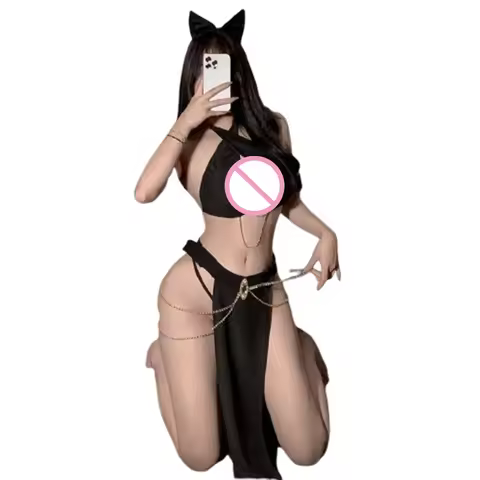 Women Retro Egypt Queen Clothes Gypsies Dance Temperament EroticUniform Clothes Cosplay Cat Girl Cha