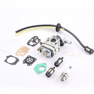 40 5 Carburetor Kit Ignition part Air Filter Fuel Line for 2 Cycle Lawn Mower