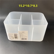 กล่องเก็บเครื่องสำอางแบบใส DAISO กล่องเก็บแปรงแต่งหน้า กล่องเก็บของบนโต๊ะ กล่องเก็บของในครัวเรือน กล