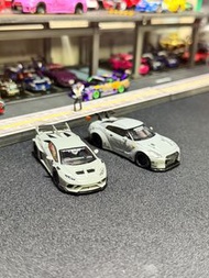 **SHARE** Mini GT Liberty Walk Lamborghini Hurucan & Nissan R35 Jetfighter Grey LBWK 3& 258