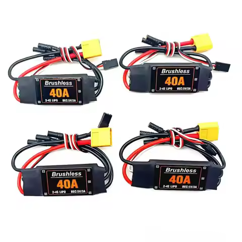 40A ESC Brushless Speed Controller with 5V 3A UBEC for RC FPV Quadcopter Airplanes Helicopter F450 F
