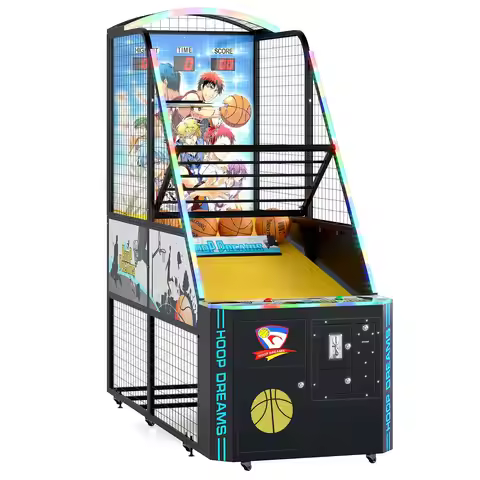 Adult Indoor Electronic Arcade Basketball Games Machines Coin Operated Competition Interactive Game 