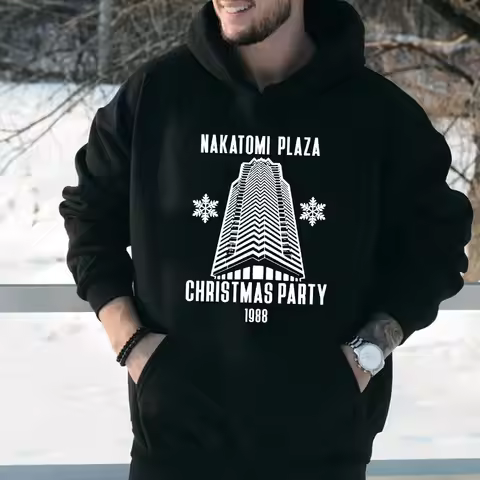 Nakatomi Plaza Hip Hop Hoodie Die Hard Movie Christmas Party 1988 Bruce Willis Leisure Oversized Hoo