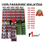 Original Panasonic MALAYSIA Lithium Battery Batteries 3V CR1220 1616 1620 1632 2016 2025 2032 2450 G