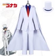 【Ready Stock】WUDU Kaito Kid Cos Costume Case Closed Meitantei Konan Cosplay Anime Costumes Full Set 