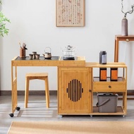 【FYS】Rotating Mobile Tea Table Tea Table Household Tea Water Balcony Tea Car Tea Table Burning Tea T