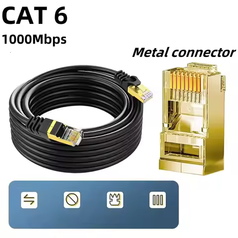 5/10/15/20/25/30M Ethernet Cable Cat 6 Long High Speed Network Cable Rj45 Connectors for Router Mode