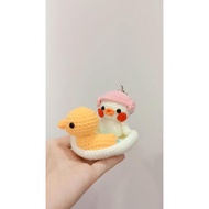 [New] Wool Lalafanfan duck keychain - chu beak duck keychain