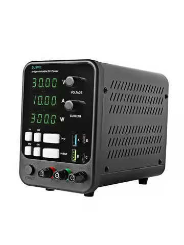 SUSWE Adjustable DC power supply 30V 60V 120V LED Digital Lab Bench Power Source adjustable 0-10A5A 