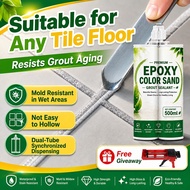 【24-hour delivery】tile gap filler 500ml colored sand epoxy tile grout waterproof sealant cement grou
