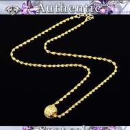 GM5 Necklace 916 gold for women 6 words good luck