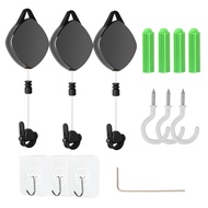 3 Pcs VR Helmet Cable Hook Automatic Shrink Cable Reel Box for HTC Vive / Vive Pro / Oculus Flaws Ca