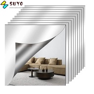 SUYO 1pc Non Glass Mirror Stickers, Self Adhesive Simple Acrylic Mirror Sheet,  DIY Craft Shatterpro