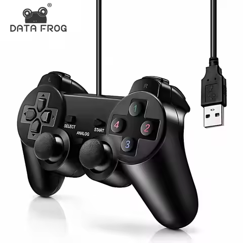 DATA FROG Vibration Joystick Wired USB PC Controller For PC Computer Laptop For WinXP/Win7/Win8/Win1