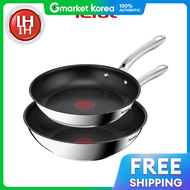 Tefal | ชดกระทะสเตนเลส Tefal Induction Simply Chef 2 ชน (กระทะ 24 นว + กระทะ 28 นว)