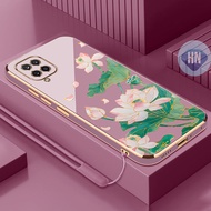 Case For Samsung A12 M12 A22 4G a22 5G M22 M32 4G Phone case Lucky Lotus electroplating anti drop ph
