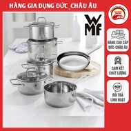 Pot set of 6 Piece Wmf 16cm pot, 20cm high pot, 20cm low pot, 24cm pot, 16cm pot, 24cm pan