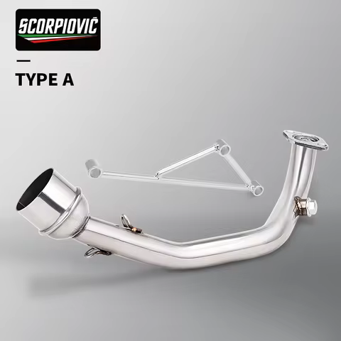 Motorcycle Exhaust Muffler Escape Connect Link Tube Middle Mid Pipe for GY6 125 GY6 150 125cc 150CC
