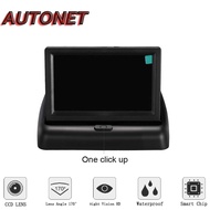 Autonet 4.3 Inch TFT LCD Foldable Rear View Car Reverse Parking Monitor AU43