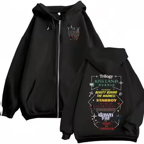 The Weeknd XO After Hours Dawn All Eras Tour Zipper Hoodies Men Clothes Fashion Jacket Sweatshirt Ca